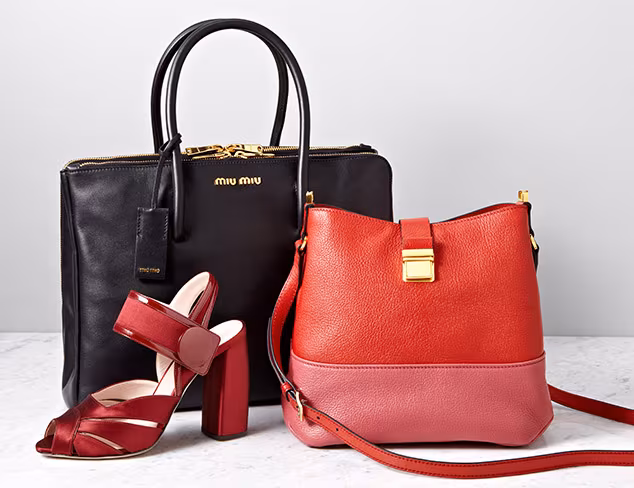 Haute Handbags Designer Styles feat. Miu Miu at MYHABIT