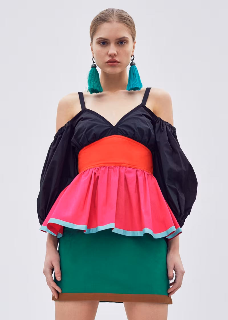 Isa Arfen Off The Shoulder Puff Sleeve Dress