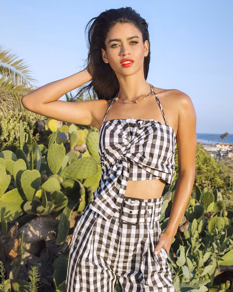 Kendall + Kylie Knot-Front Halter Top