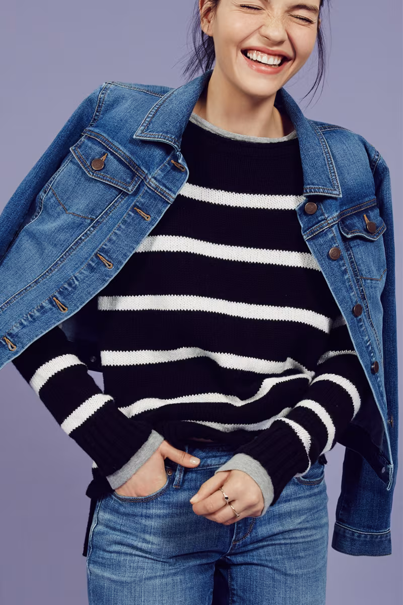 LOFT Denim Jacket in Mid Vintage Wash