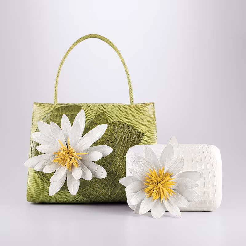 Nancy Gonzalez Lotus Wallis Medium Crocodile Lady Bag