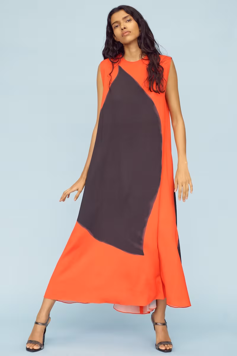 Narciso Rodriguez Mineral Dye Georgette Dress