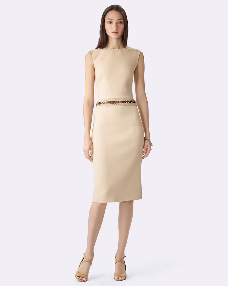 Ralph Lauren Sleeveless Jewel-Neck Sheath Dress