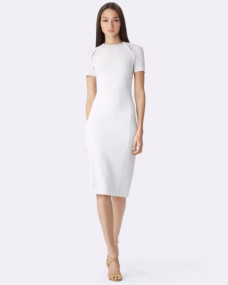 Ralph Lauren Wool-Crepe Short-Sleeve Sheath Dress