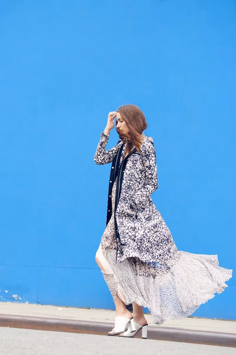 Rebecca Taylor Potpourri Paisley Print Trench Coat