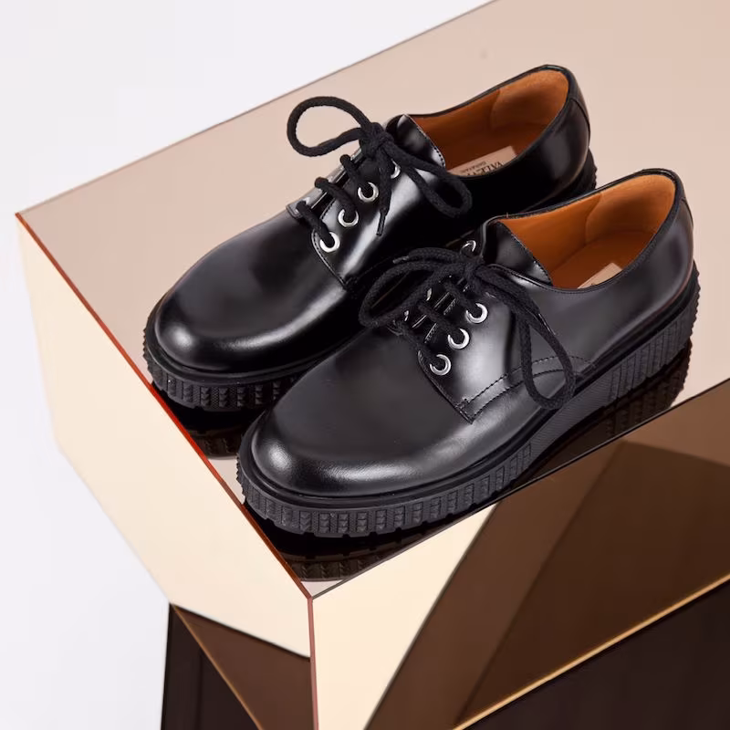 Valentino Lace-up Leather Derby Shoes