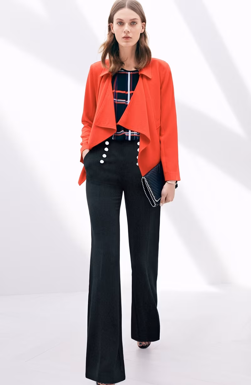 Vince Camuto Belted Drape Front Jacket