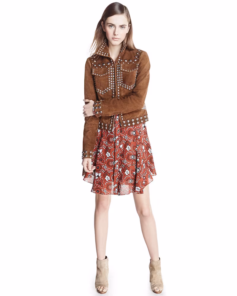 A.L.C. Blaine Studded Suede Jacket