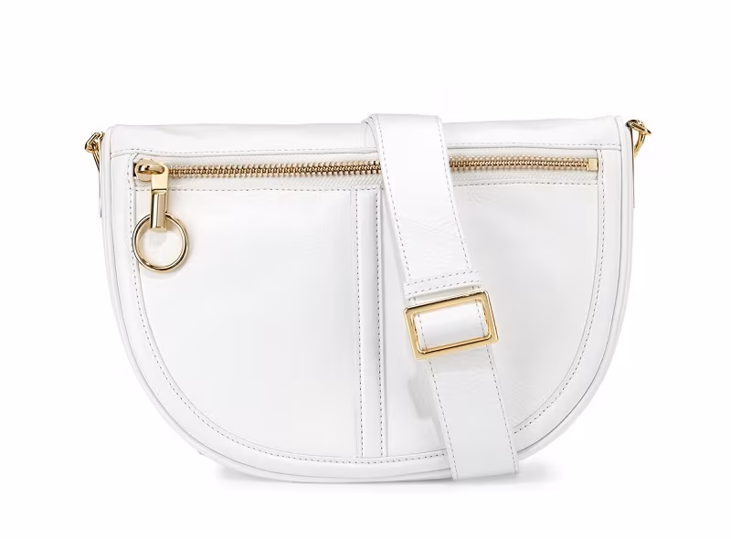 Elizabeth and James Scott Small Leather Half-Moon Messenger Bag