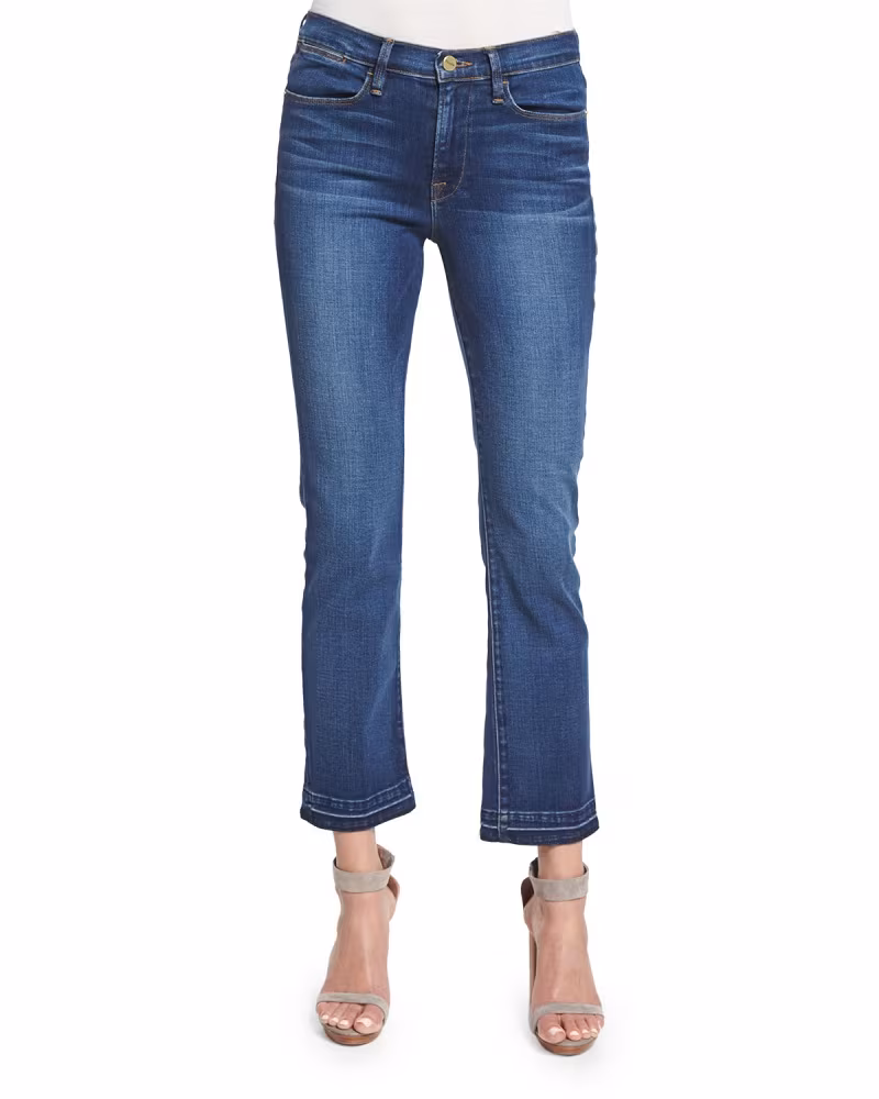 FRAME DENIM Le High Straight-Leg Cropped Jeans