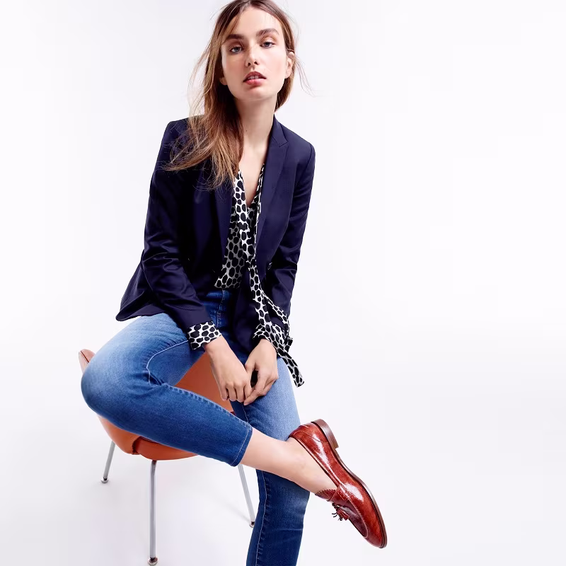 J.Crew Collection secretary bow blouse