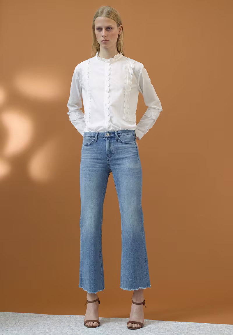 M.i.h Jeans Ile Scalloped-edges Cotton Shirt