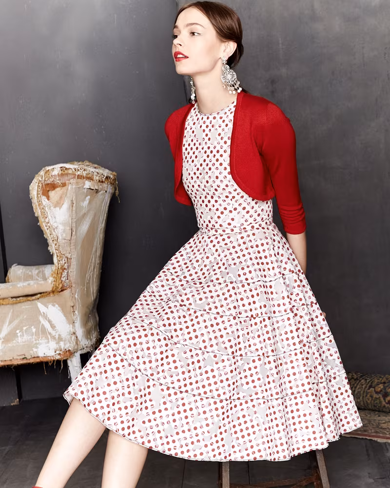 Oscar de la Renta Sleeveless Tiered A-Line Dress