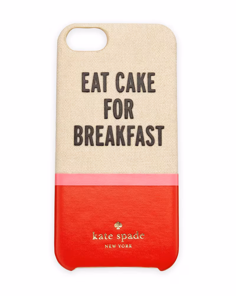kate spade new york eat cake resin canvas iPhone case