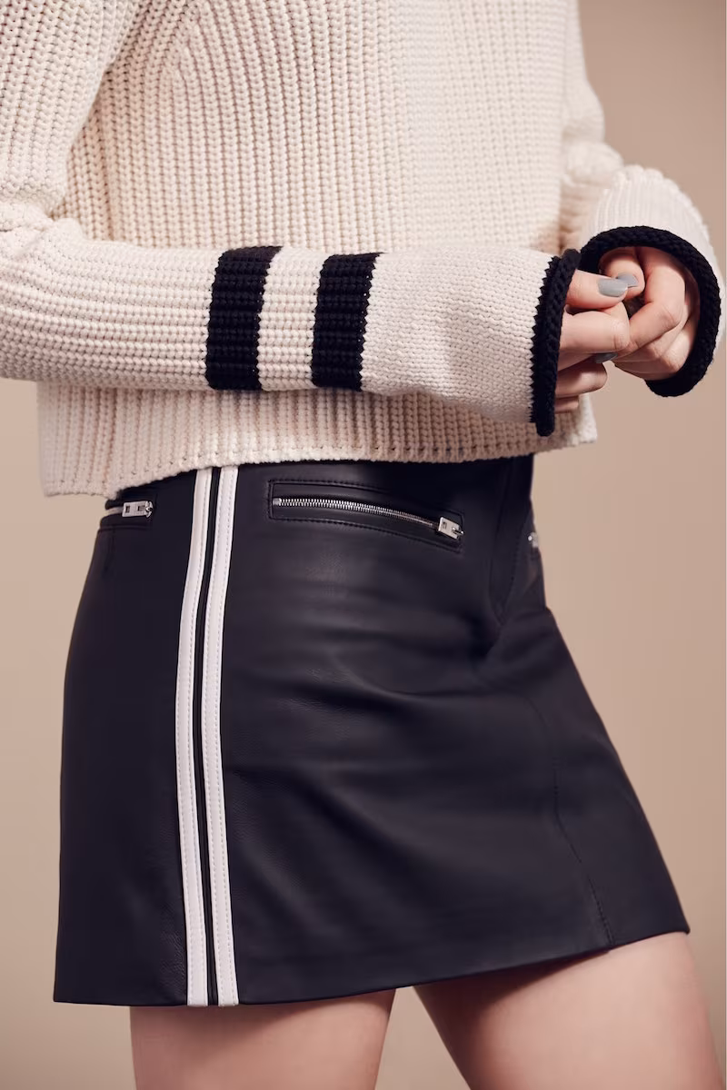 rag & bone Pace Lambskin Leather Miniskirt