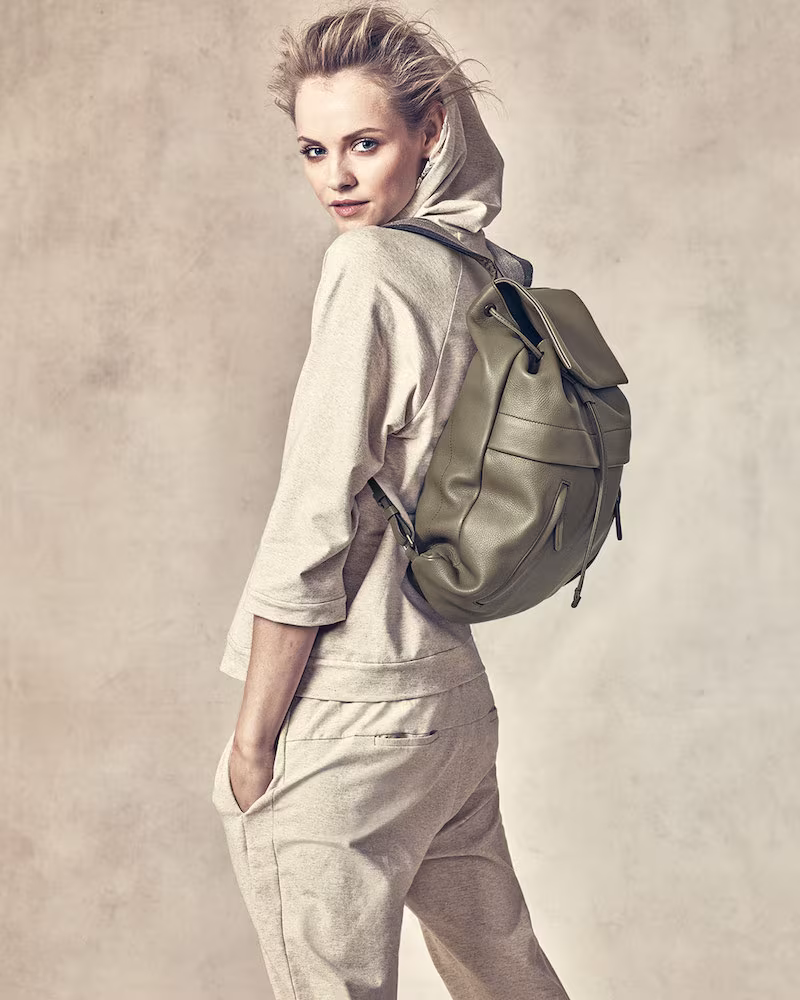 Brunello Cucinelli Calfskin Backpack with Monili Straps