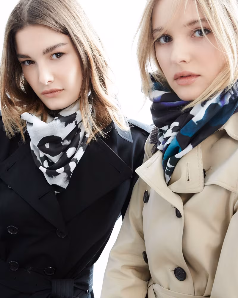 Burberry Prorsum Square Tie-Dye Scarf