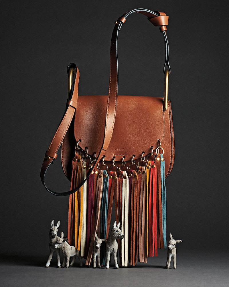 Chloé Hudson Fringe-Trim Leather Shoulder Bag