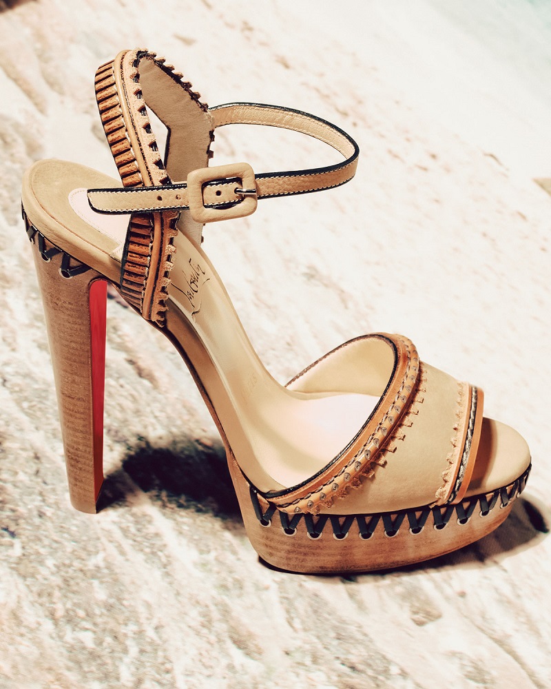 Christian Louboutin Trepi Leather 140mm Red Sole Sandal