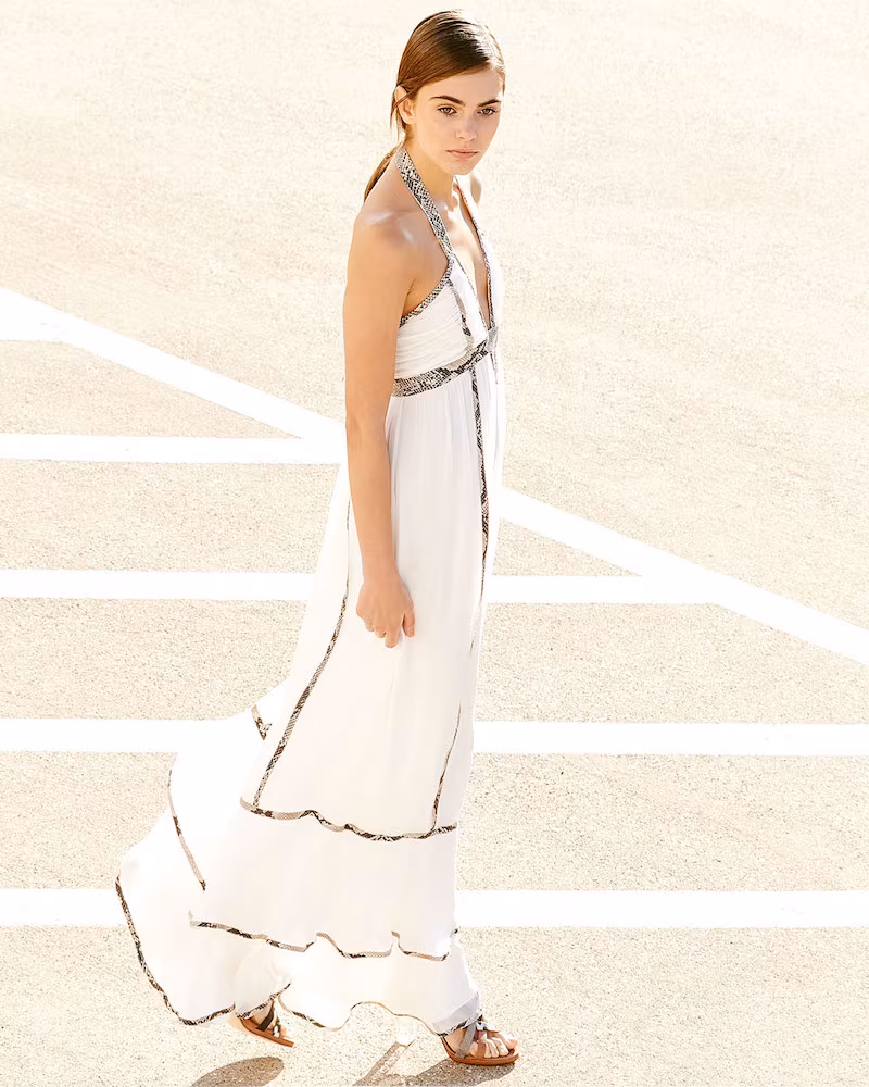 Diane von Furstenberg Sakara Paneled Silk Maxi Dress