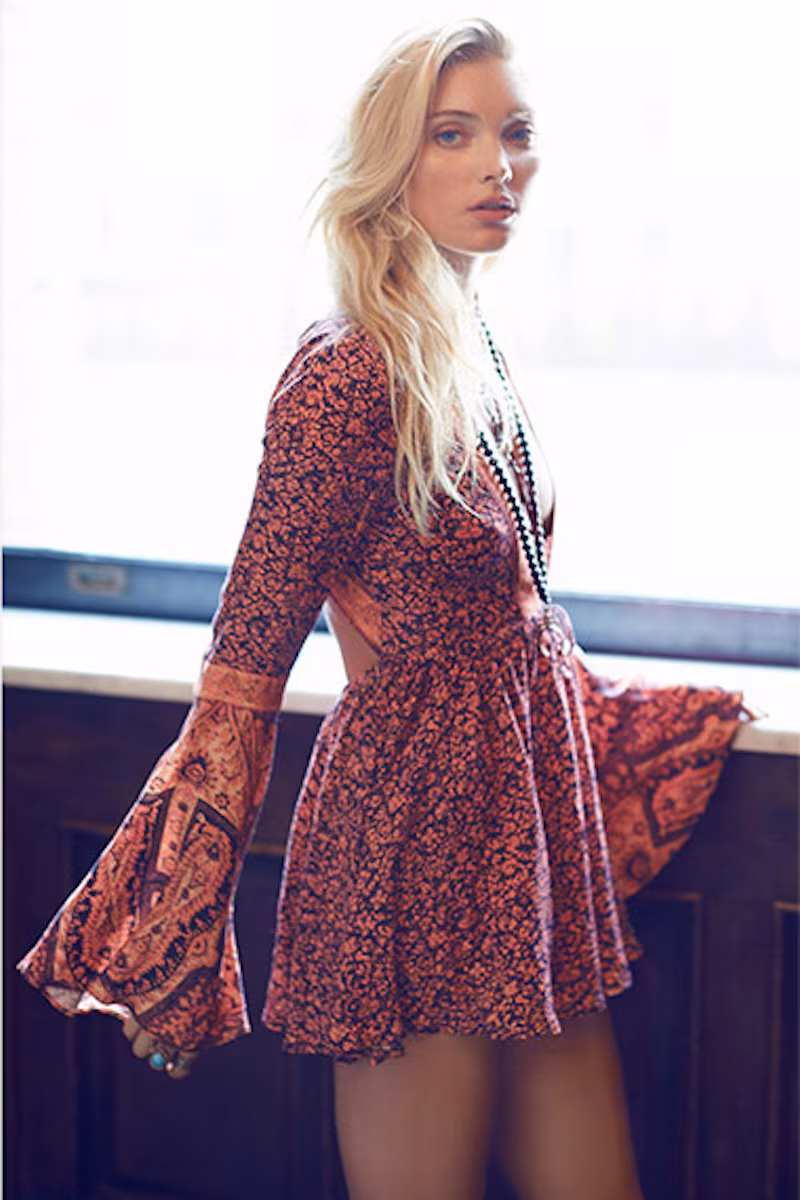 Free People Once Upon a Summertime Floral Print Romper