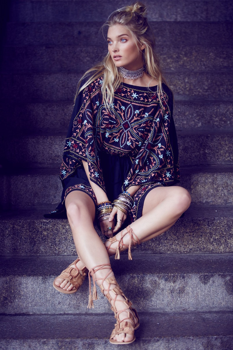 Free People Sheer Batiste Embroidered Tunic Dress