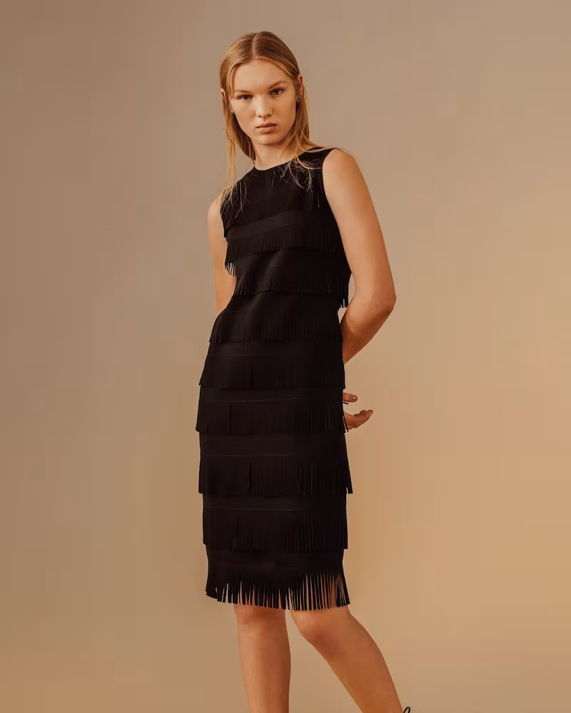 Giorgio Armani Fringe Shift Dress