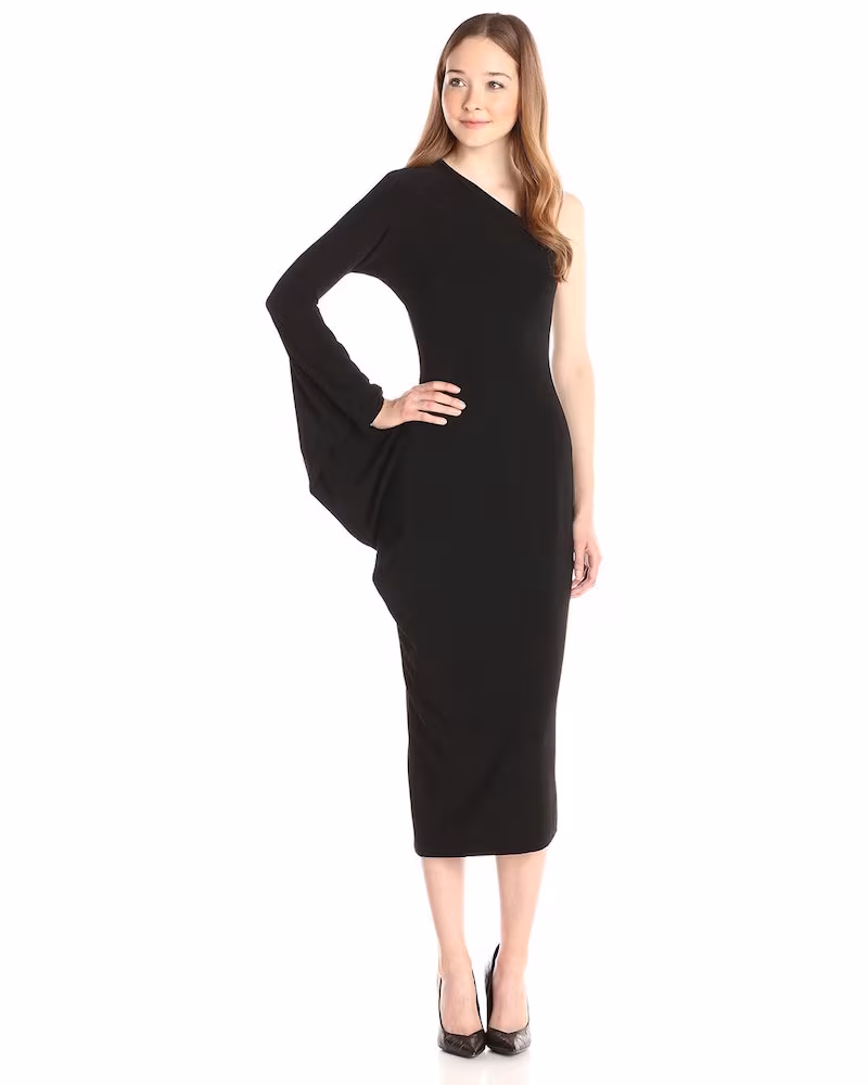 KAMALIKULTURE One Shoulder Modern Sculpture Midcalf