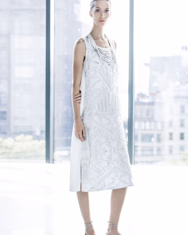 Lafayette 148 New York Lola Sleeveless Fil Coupe Dress