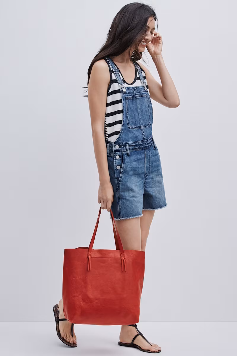 Madewell Denim Cutoff Short Overalls