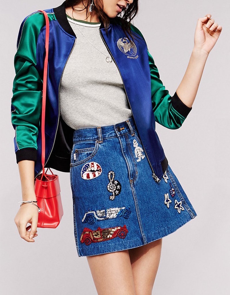 Marc Jacobs Sequined Patch Miniskirt