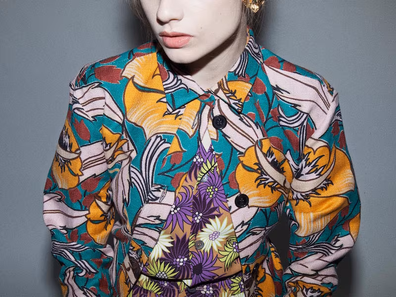 Marni Long Floral Jacquard Shirt