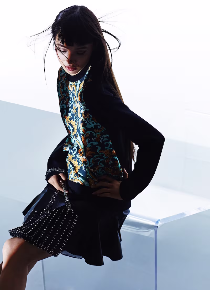 Paco Rabanne Baroque-Paisley Neoprene Sweatshirt