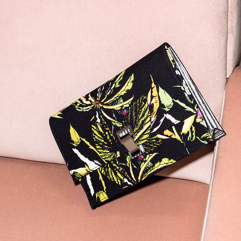 Proenza Schouler Small Floral Print Satin Lunch Bag