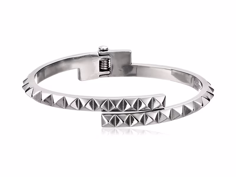 Rebecca Minkoff Pyramid Hinge Thin Bangle Bracelet
