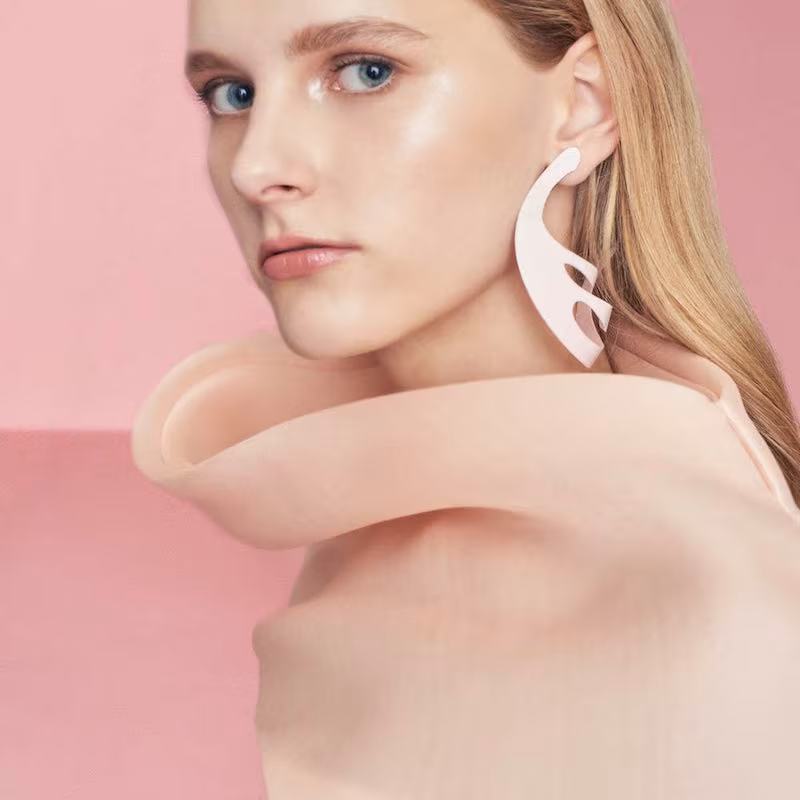 Roxanne Assoulin for Rosie Assoulin Pink Hoop Earrings
