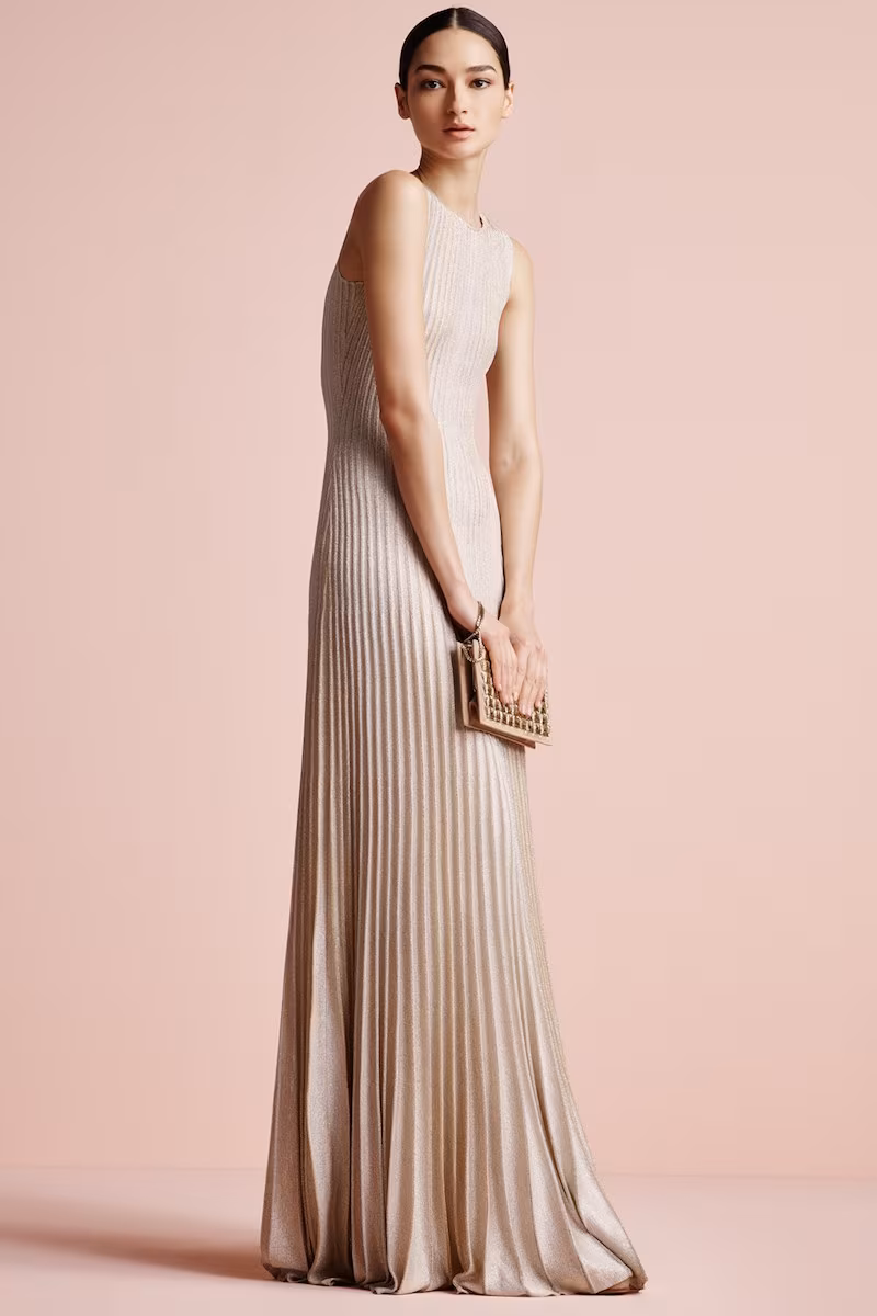 St. John Collection Kiklos Shimmer Knit Gown