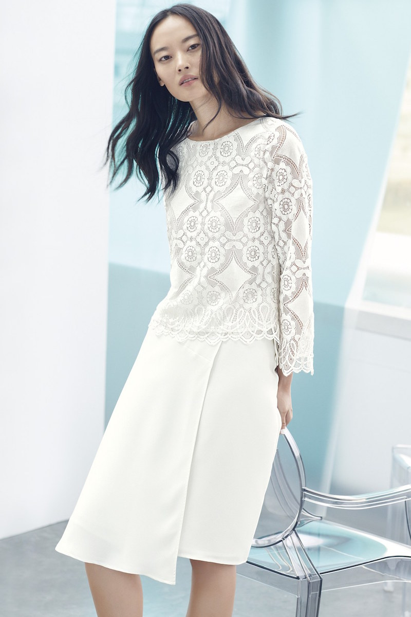 Vince Camuto Bell Sleeve Lace Blouse