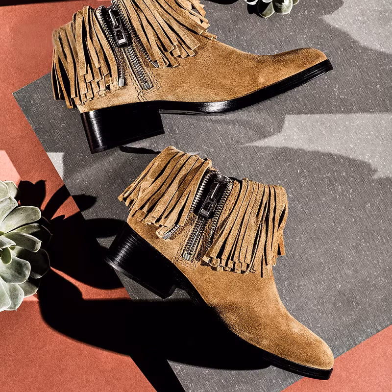 3.1 Phillip Lim Alexa Fringe Suede Ankle Booties