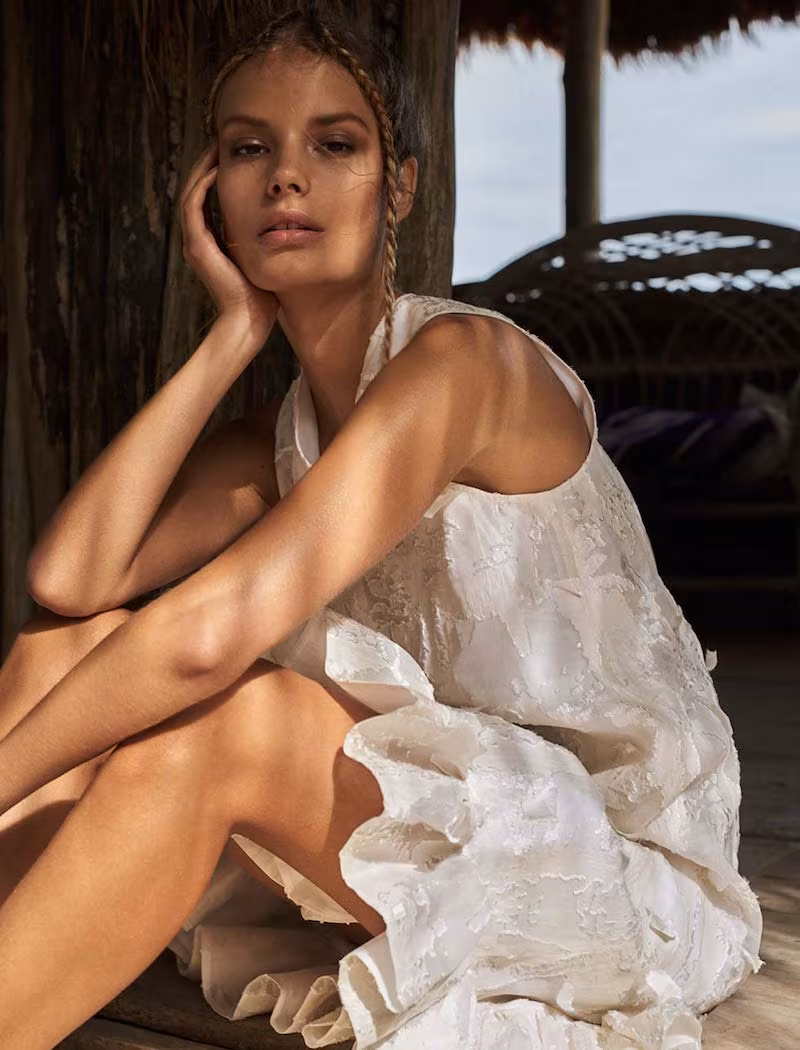 Balenciaga Fil Coupé Silk Dress