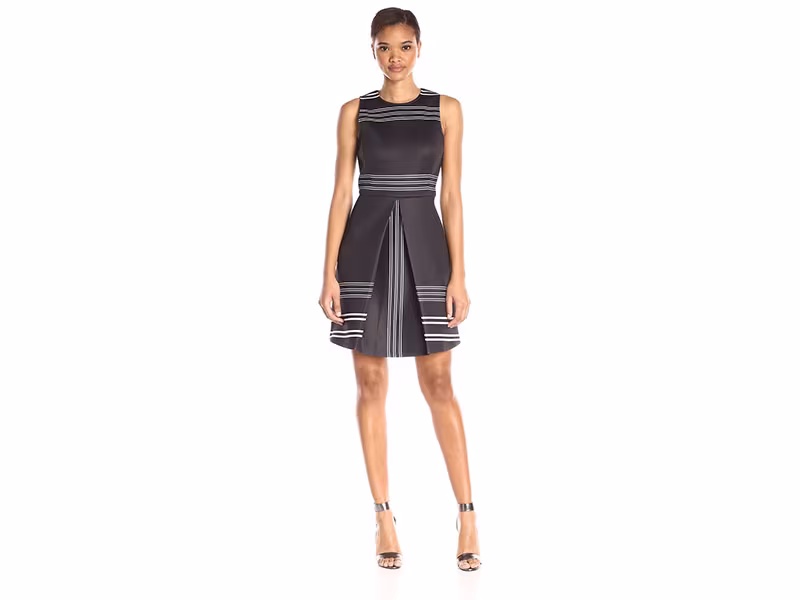 ERIN erin fetherston Striped Neoprene Claremont Dress
