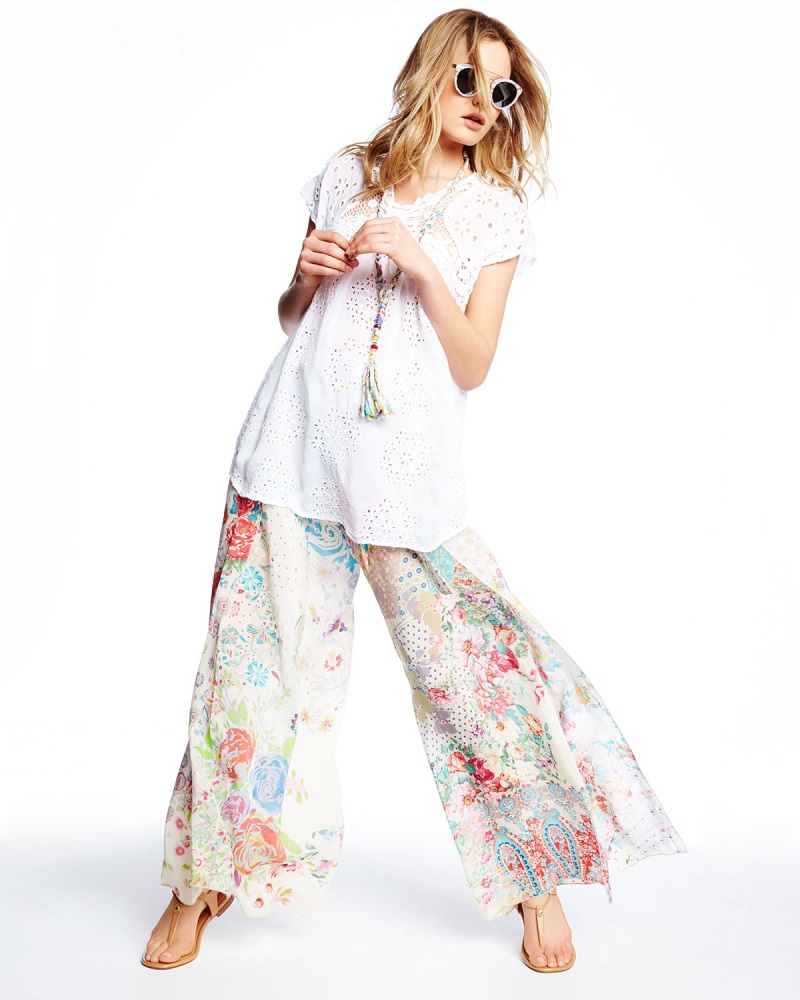 Johnny Was Collection Perro Printed Easy Wide-Leg Pants