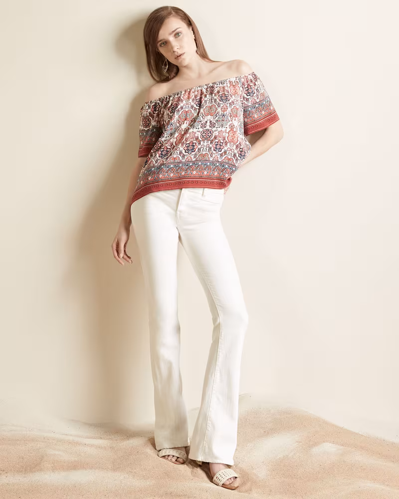 Joie Amesti B Folkloric-Print Silk Top
