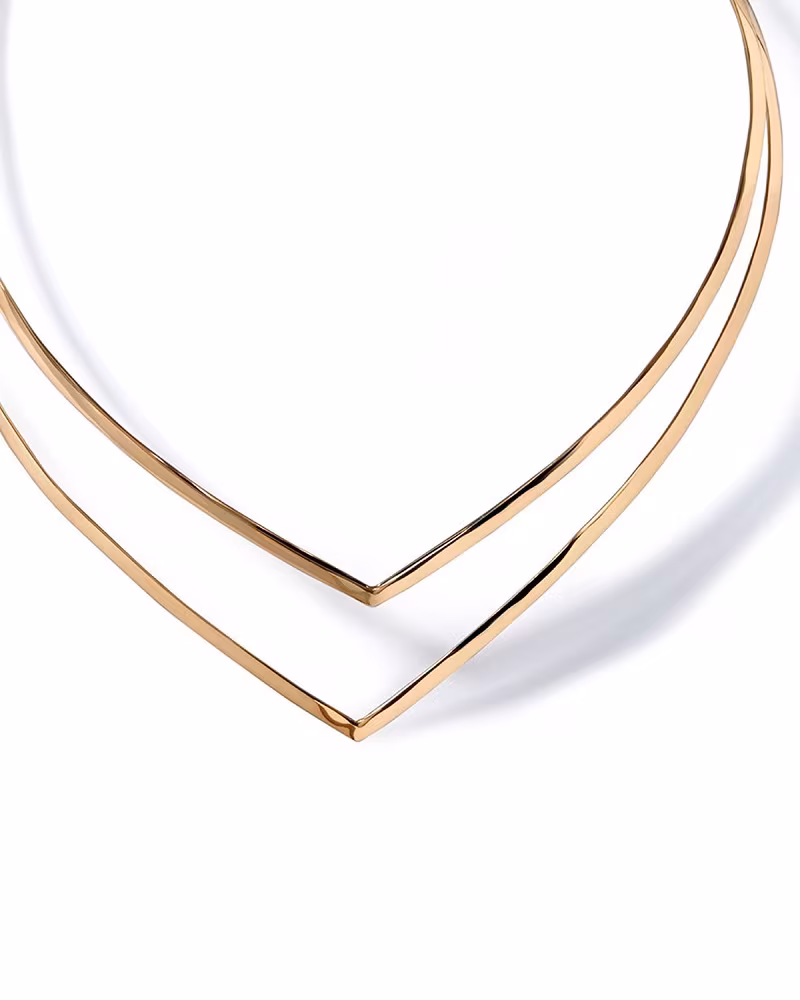 Lana 14K Yellow Gold V Choker Necklace