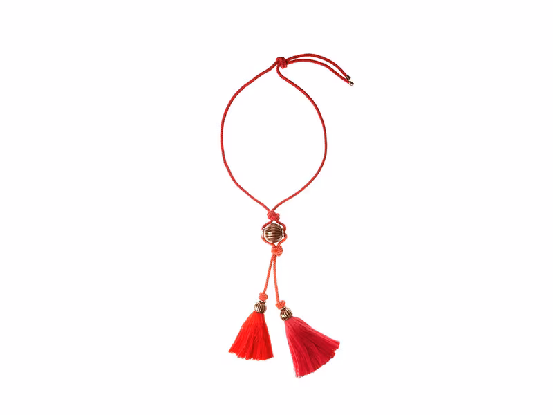 Lanvin Bi-colour Tassel Rope Necklace