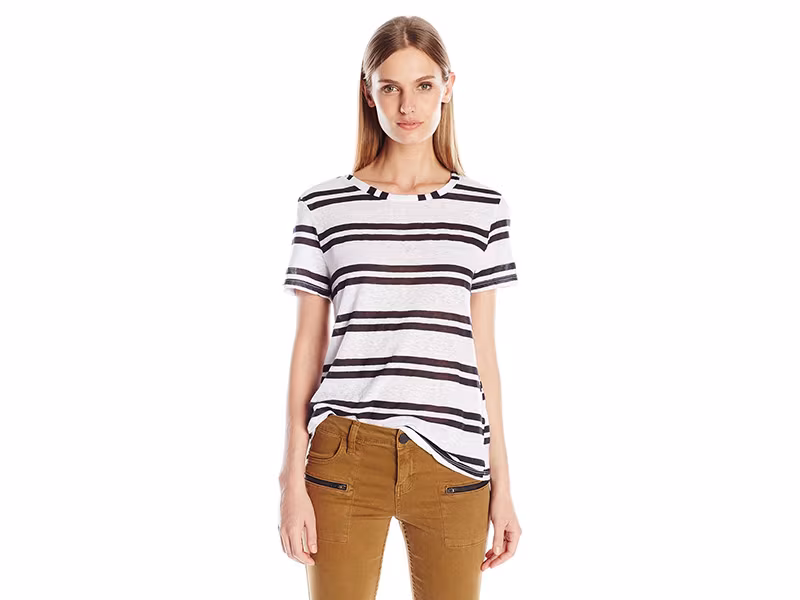 Michael Stars Montauk Stripe Short Sleeve Crew Neck Tee