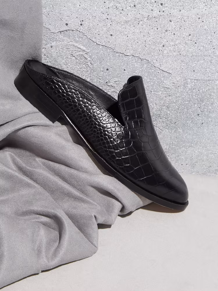 Robert Clergerie Alice Crocodile-effect Leather Slip-on Loafers