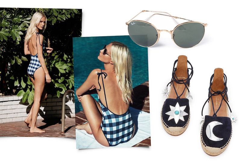 Solid & Striped Poppy Delevingne Tie Swimsuit