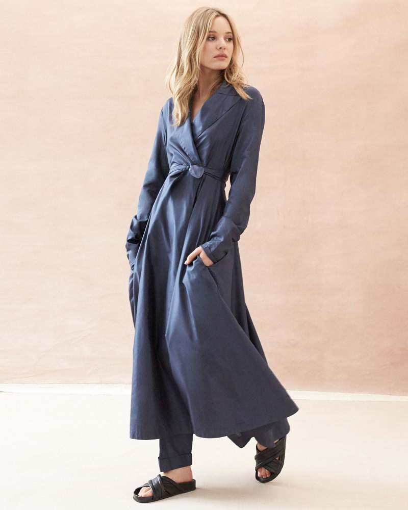 THE ROW Rotine Long-Sleeve Belted Coat