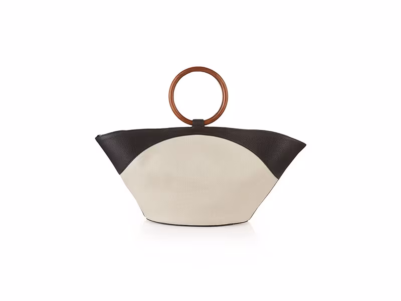 The Row Market Canvas and Leather Tote